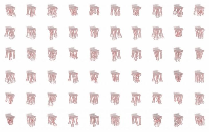 These chairs look similar because the underlying generative algorithm is limited in what it can produce. If you wanted to create a chair that looked different, you’d need to spend time rewriting the generative algorithm ([source](https://gocarrots.org/what-generative-design-really-is-what-it-isnt-and-why-its-the-future-of-manufacturing/)).