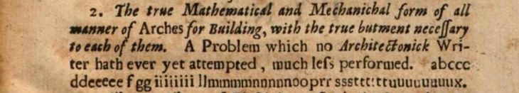 Hooke’s (1675, 31) anagram of the hanging chain model. At the time, anagrams were a common way to claim the first publication of an idea before the results were ready to publish.