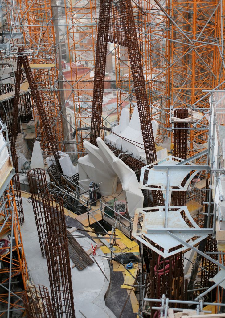 Figure 42: The frontons under construction at The Sagrada Família in September 2012.